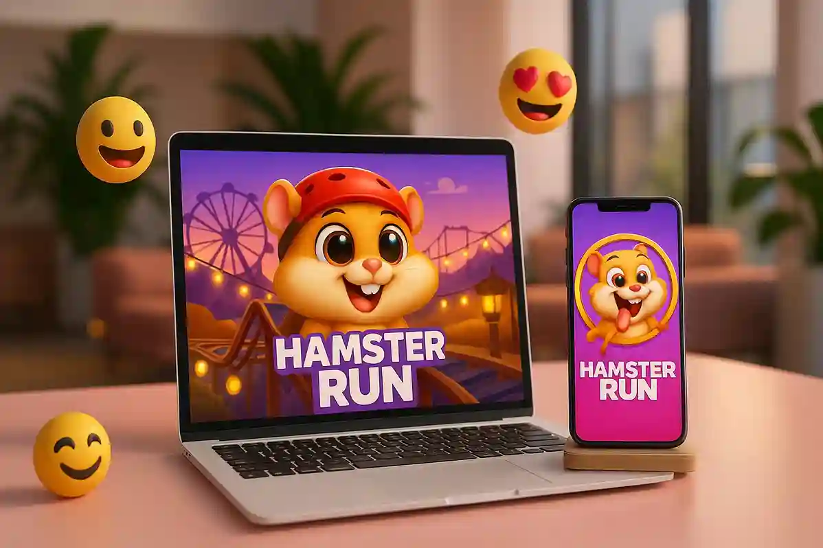 Visuales de bonificación animada en Hamster Run con efectos energéticos