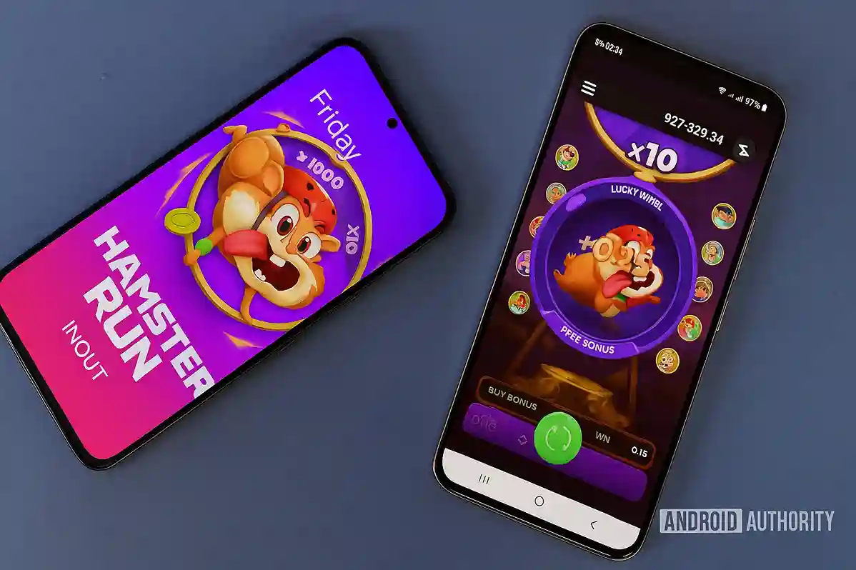 Hámster animado corriendo sobre rueda multiplicadora en Hamster Run
